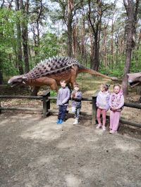 uczniowie podczas wycieczki do Solca Kujawskiego